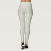 Moderne Pastel Green Polka Dot Leggings (Rückseite)