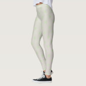 Moderne Pastel Green Polka Dot Leggings (Links)