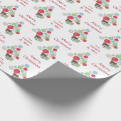 Moderne Pastel Holiday Tree Personalisiert Geschenkpapier (Ecke)