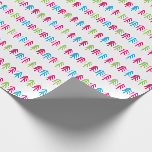 Moderne Pastel Holiday Trees Geschenkpapier (Ecke)