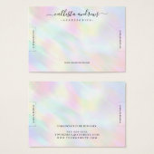 Moderne Pastel Holographic Rainbow Bracelet Displa (Vorne & Hinten)