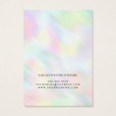 Moderne Pastel Holographic Rainbow Necklace Displa (Rückseite)