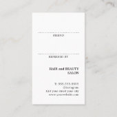 Moderne Pastel Imitats Gold Herberge Empfehlungskarte (Rückseite)