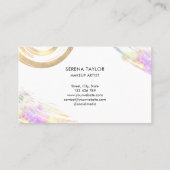 Moderne Pastel Imitats Opal Stone Beruflich Elegan Visitenkarte (Rückseite)