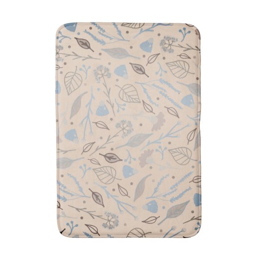 Moderne Pastel Leafy Trendy Badematte (Vorderseite Vertikal)