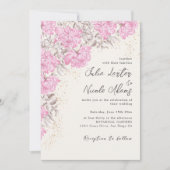 Moderne Pastel Mauve Wild Rose Blume Hochzeit Einladung (Vorderseite)