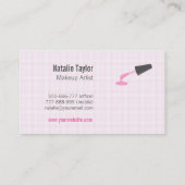 Moderne Pastel Nail Polnisch Makeup Artist Busines Visitenkarte (Rückseite)