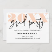 Moderne Pastel Ombre Grad Party Einladung (Vorderseite)