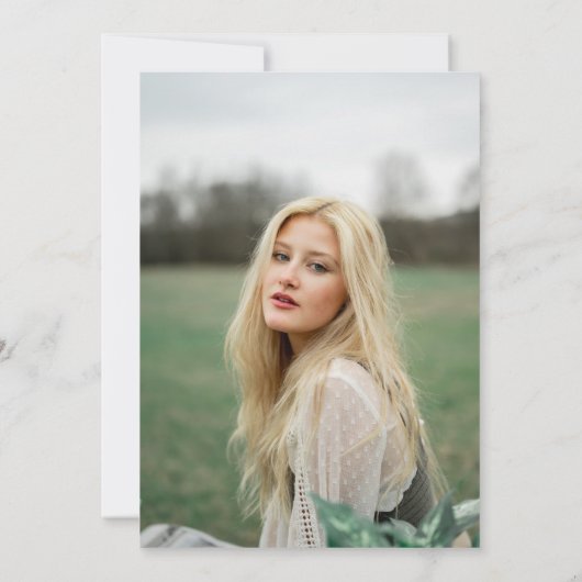 Moderne Pastel Ombre Grad Party Einladung (Rückseite)