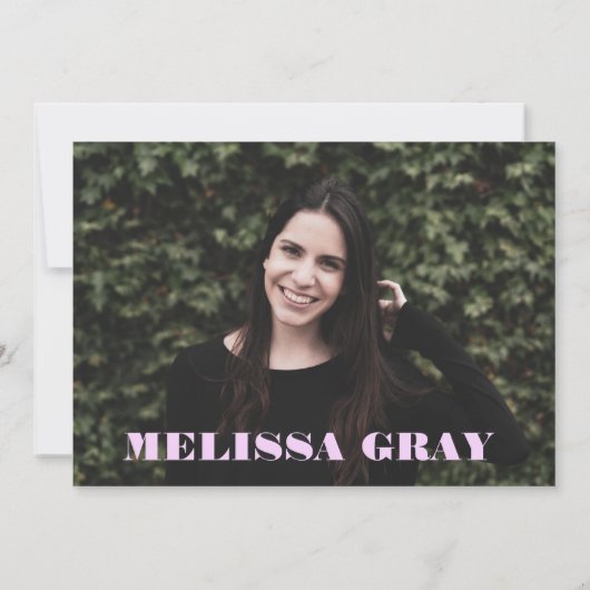 Moderne Pastel Ombre Grad Party Einladung Lilac (Rückseite)