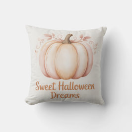 Moderne Pastel Orange Halloween Pumpkin Kissen