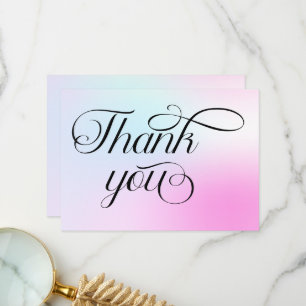 Moderne Pastel Pink Cloud Nine Baby Dusche Dankeskarte