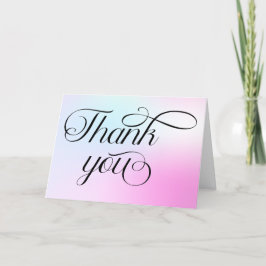 Moderne Pastel Pink Cloud Nine Baby Dusche Dankeskarte