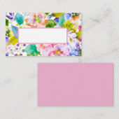 Moderne Pastel Pink Floral Romantische Hochzeit Platzkarte (Vorne/Hinten)