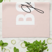 Moderne Pastel Pink Girl Boss Phrase Geschirrtuch (Gefaltet)