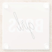 Moderne Pastel Pink Girl Boss Phrase Glasuntersetzer (Rückseite)