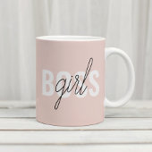 Moderne Pastel Pink Girl Boss Phrase Kaffeetasse