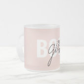 Moderne Pastel Pink Girl Boss Phrase Mattglastasse (Vorderseite Links)