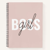 Moderne Pastel Pink Girl Boss Phrase Notizblock (Vorderseite)