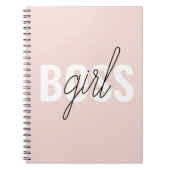 Moderne Pastel Pink Girl Boss Phrase Notizblock (Vorderseite)