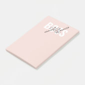 Moderne Pastel Pink Girl Boss Phrase Post-it Klebezettel (angewinkelt)
