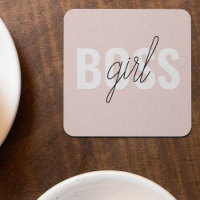 Moderne Pastel Pink Girl Boss Phrase