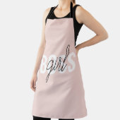 Moderne Pastel Pink Girl Boss Phrase Schürze (InSitu)