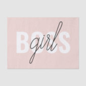 Moderne Pastel Pink Girl Boss Phrase Seidenpapier (Vorderseite)