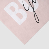 Moderne Pastel Pink Girl Boss Phrase Seidenpapier (Ausschnitt)