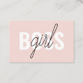 Moderne Pastel Pink Girl Boss Phrase Visitenkarte (Vorderseite)