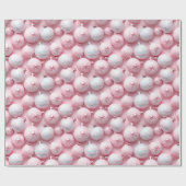 Moderne Pastel Pink Girly Christmas Tree Ornamente Geschenkpapier (Flach)