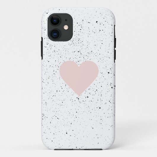 Moderne Pastel Pink & Heart Schönes Geschenk Case-Mate iPhone Hülle (Rückseite)