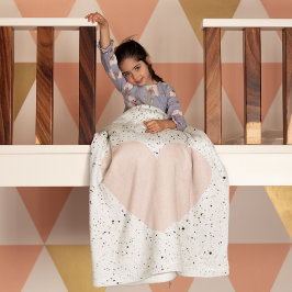 Moderne Pastel Pink & Heart Schönes Geschenk Fleecedecke