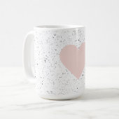 Moderne Pastel Pink & Heart Schönes Geschenk Kaffeetasse (Vorderseite Links)