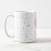 Moderne Pastel Pink & Heart Schönes Geschenk Kaffeetasse (Links)