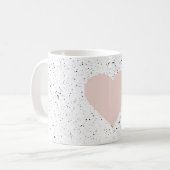 Moderne Pastel Pink & Heart Schönes Geschenk Kaffeetasse (Vorderseite Links)
