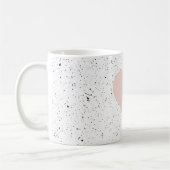Moderne Pastel Pink & Heart Schönes Geschenk Kaffeetasse (Links)