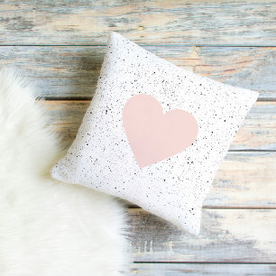 Moderne Pastel Pink & Heart Schönes Geschenk Kissen