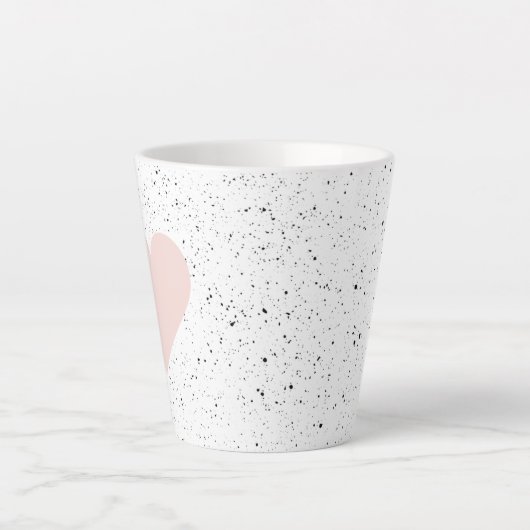 Moderne Pastel Pink & Heart Schönes Geschenk Milchtasse (Vorderseite)