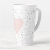 Moderne Pastel Pink & Heart Schönes Geschenk Milchtasse (Rechte Ecke)