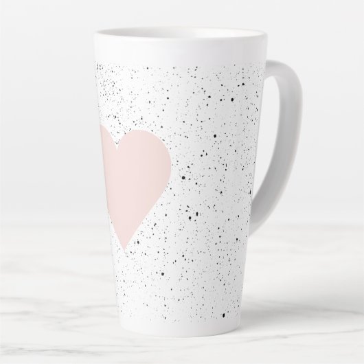 Moderne Pastel Pink & Heart Schönes Geschenk Milchtasse (Rechte Ecke)