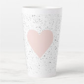 Moderne Pastel Pink & Heart Schönes Geschenk Milchtasse (Vorderseite)