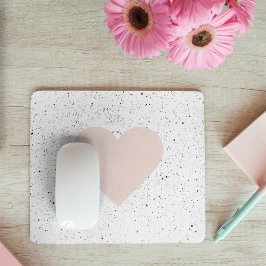 Moderne Pastel Pink & Heart Schönes Geschenk Mousepad