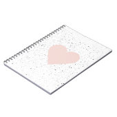 Moderne Pastel Pink & Heart Schönes Geschenk Notizblock (Linke Seite)
