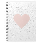 Moderne Pastel Pink & Heart Schönes Geschenk Notizblock (Vorderseite)