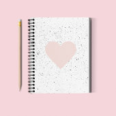 Moderne Pastel Pink & Heart Schönes Geschenk Notizblock
