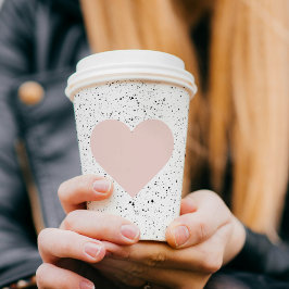 Moderne Pastel Pink & Heart Schönes Geschenk Pappbecher