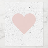 Moderne Pastel Pink & Heart Schönes Geschenk Weinetikett (Einzelnes Label)