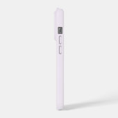 Moderne Pastel Pink Monogram iPhone 15 Pro Fall Hülle (Linke Seite)