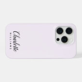 Moderne Pastel Pink Monogram iPhone 15 Pro Fall Hülle (Rückseite (Horizontal))